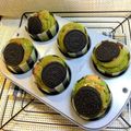 ◆どらしま◆'s cooksnap of when they made オレオとホワイトチョコの抹茶マフィン.