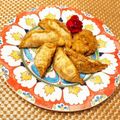 なつき☆ミ's cooksnap of when they made 里芋でカレー味の揚げ餃子.