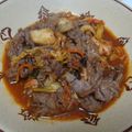reo★mama's cooksnap of when they made 焼肉のタレで♪ 牛肉キムチ炒め.