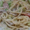aymsnow's cooksnap of when they made 豆乳で簡単クリームパスタ☆.
