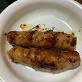 ◎みーちゃん◎'s cooksnap of when they made ＊簡単＊節約＊甘辛ちくわの豚バラ肉巻き.