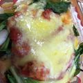 朱ﾁｬﾝ's cooksnap of when they made お餅消費に！トマトのお餅グラタン♡.