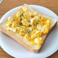 toccot's cooksnap of when they made ☆味噌たまトースト☆.