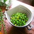 haruku221's cooksnap of when they made ほんのり塩味で艷やかなグリンピース茹で方.