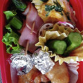パンコパンダ's cooksnap of when they made ほうれん草とカニカマの玉子焼き.