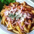モコブーママ's cooksnap of when they made アメリカ　トマトソースとベーコンのペンネ.