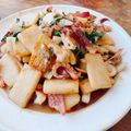 kaokaofood's cooksnap of when they made 長芋とセロリの葉の炒め物.