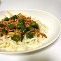 ゴマチーズ's cooksnap of when they made 梅とオクラのさっぱり☆冷やし肉味噌うどん.