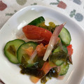 クックOWPJU3☆'s cooksnap of when they made きゅうりとみょうがとわかめの酢の物.