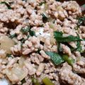 ヒデサナ's cooksnap of when they made ひき肉&玉ねぎたっぷりスタミナ丼☆.