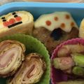 とも2323's cooksnap of when they made ハンバーグdeドーナツ＊キャラ弁おかず.