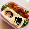 サイチョン's cooksnap of when they made キャラ弁♪おしりたんてい♪サンドイッチ.