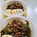 ｸﾏﾘｴ's cooksnap of when they made ひき肉とピーマンのオイスター丼.