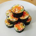 肉汁ジョッキおじさん's cooksnap of when they made マヨネーズでコクうま☆豚キムチのキムパ.
