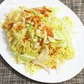 horseland's cooksnap of when they made キャベツと桜えびのにんにく塩焼きそば.
