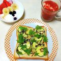 うたかた。's cooksnap of when they made ズッキーニ×しらす×塩昆布のトースト.