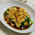 ★ころんたん★'s cooksnap of when they made ニラ豆腐の玉子餡掛け.