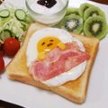 YCHキッチン's cooksnap of when they made 朝食に簡単！サンリオ「ぐでたま」トースト.