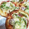 はっぴぃきっちん's cooksnap of when they made おやつにパリッパリ♪餃子の皮で簡単ピザ☆.