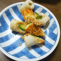 norikeiママ's cooksnap of when they made ぱぱっと簡単！きゅうり竹輪のごま和え.