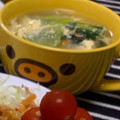 akizoo's cooksnap of when they made 簡単☆ふわふわ卵の青梗菜スープ.
