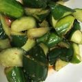 ﾌﾞﾚﾝﾀﾞ's cooksnap of when they made きゅうりの豆板醤＆醤油あえ.