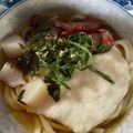 ayanky74's cooksnap of when they made 夏★サッパリ【マグロの山かけ冷製うどん】.