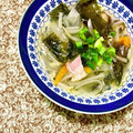 ふたごゆき's cooksnap of when they made 忙しい朝にも！簡単もやしとワカメのスープ.