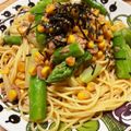 ほもい's cooksnap of when they made ツナとアスパラ「めんつゆバターパスタ」.