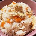 mooooo★'s cooksnap of when they made 幼児にも◎にんじんと油揚げの炊き込みご飯.