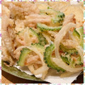 nakamucchi's cooksnap of when they made サックサク♪ゴーヤとちくわのかき揚げ.