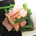 そらてんママ's cooksnap of when they made シンプル！にんにくの芽とベーコンの炒め物.