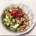 おじ☆さん's cooksnap of when they made オクラと納豆の梅肉のせ冷ややっこ.