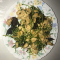 向日葵笑顔's cooksnap of when they made 豆苗と卵の炒め物.