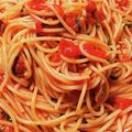 MIKOさん's cooksnap of when they made ツナと大葉のトマトパスタ.