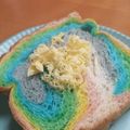 マリリンマジャンティ's cooksnap of when they made パウンド型で作る＊レインボー＊ミニ食パン.
