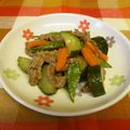 龍青空ママ's cooksnap of when they made 牛肩ロースと夏野菜のスタミナ炒め.