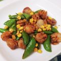 ゆりさんの気ままに's cooksnap of when they made ホタテとスナップエンドウのバター焼き.