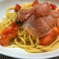 ☆エリック☆'s cooksnap of when they made 生ハムとトマトのレモンペペロンチーノ♪.