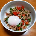 クックY08S17☆'s cooksnap of when they made 豚ひき肉のパプリカピーマン丼.