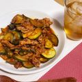 かっと's cooksnap of when they made ズッキーニと豚肉のにんにくケチャ炒め.
