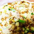 shelly616's cooksnap of when they made 納豆とズッキーニの炒り卵.