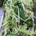 クック037H24☆'s cooksnap of when they made シャキシャキ水菜としらすのおひたしサラダ.