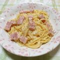 papepo☆'s cooksnap of when they made 簡単♡濃厚カルボナーラ.