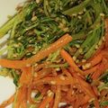 mikiha5's cooksnap of when they made スボラママの豆苗とにんじんの和物.