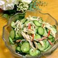 ルパンのかあさん☆彡's cooksnap of when they made カニカマとキュウリ鶏むね肉のからし和え♪.