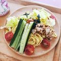 ロイヤルミルク♪'s cooksnap of when they made パスタで♡冷やし中華.