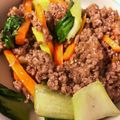 はにーくろーばー's cooksnap of when they made チンゲン菜のとろ～りひき肉オイスター炒め.