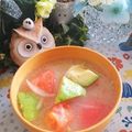 虹色♪︎ちゅーりっぷ's cooksnap of when they made アボカドとトマトのお味噌汁♪イタリア～ン.