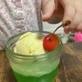 竹富島で会いましょう's cooksnap of when they made ☆クリームソーダ☆サイダーゼリー.
